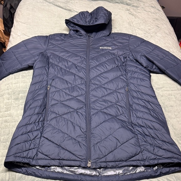Columbia Heavenly Long Hooded Jacket, Omni-Heat Hooded, Quilted, Puffer, Size 1X - Picture 2 of 10